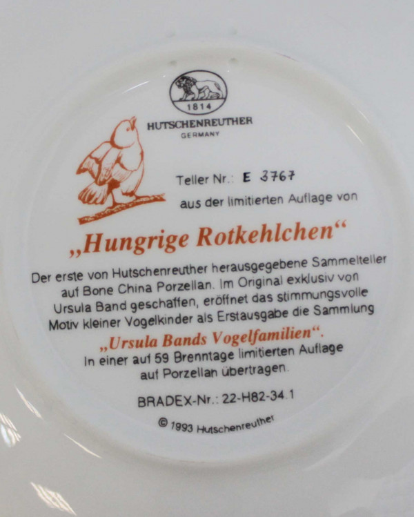 Тарелка декоративная Hutschenreuther Голодные малиновки