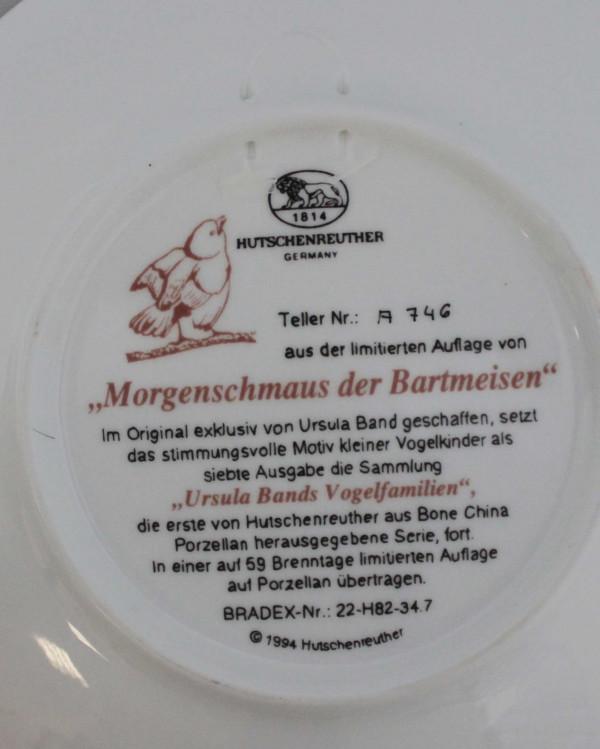 Тарелка декоративная Hutschenreuther Праздничное утро бородатых синиц