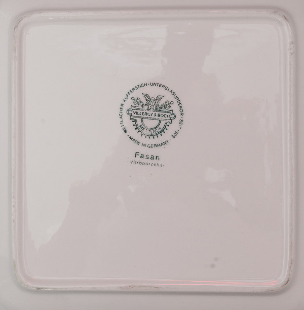 Салатник квадратный средний Villeroy&Boch Fasan зелёный