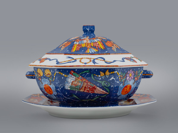 Супница с блюдом Hermes Marqueterie de Pierres d'Orient et d'Occident