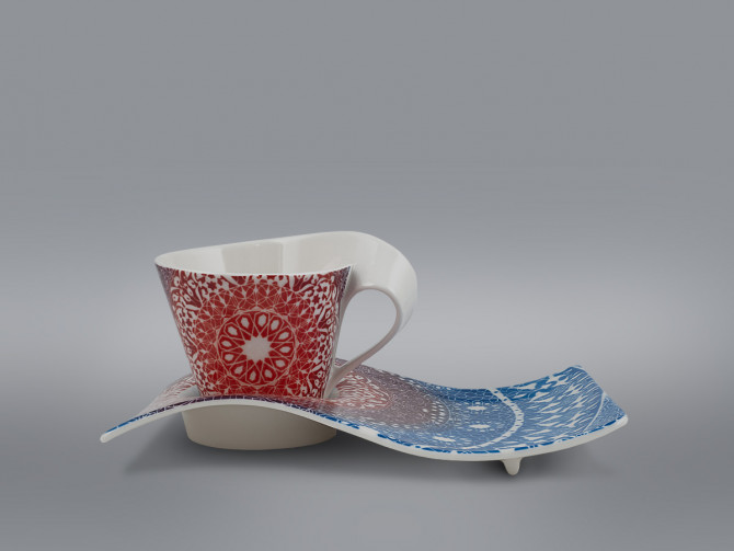 Чашка с блюдцем для завтрака Villeroy&Boch New Wave