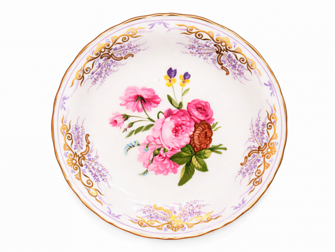 Тарелка декоративная Розы и фиалки (Roses and Violas) Coalport