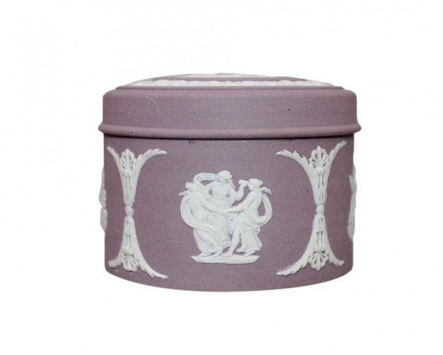 Шкатулка Мифология Wedgwood круглая фиолетовая